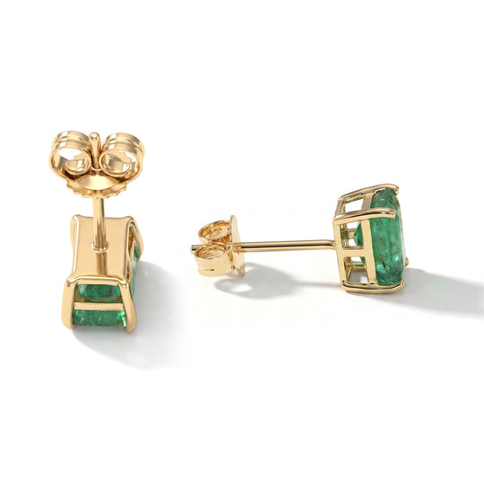 AAA Kagem sambische Smaragd Ohrringe in 375 Gold - 1,20 ct.