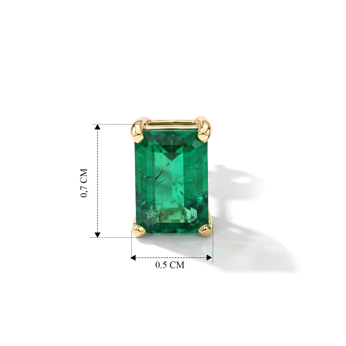 AAA Kagem sambische Smaragd Ohrringe in 375 Gold - 1,20 ct.