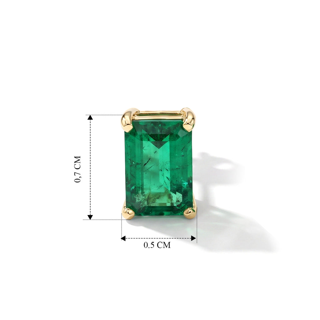 AAA Kagem sambische Smaragd Ohrringe in 375 Gold - 1,20 ct.