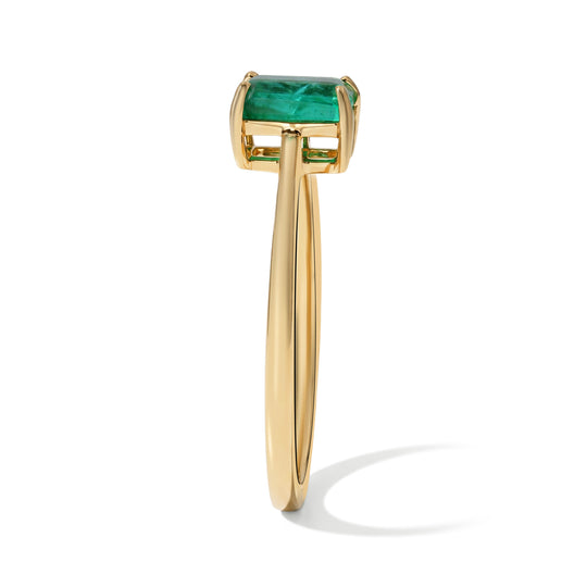 AAA Kagem Sambischer Smaragd Ring 375 Gold (Größe 19.00) (10-15 Werktage Lieferzeit) ca. 0,98 ct