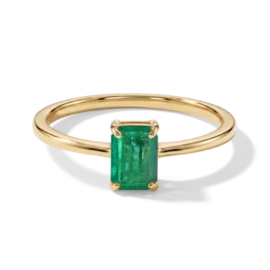 AAA Kagem Sambischer Smaragd Ring 375 Gold (Größe 19.00) (10-15 Werktage Lieferzeit) ca. 0,98 ct