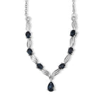 EVER TRUE London Blau Topas Halskette ca. 50 cm Reine Bronze ca. 1,71 ct.
