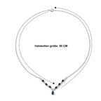 EVER TRUE London Blau Topas Halskette ca. 50 cm Reine Bronze ca. 1,71 ct.