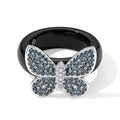 GP - Schwarze Jade, Blauer Saphir Ring 925 Silber Rhodiniert (Größe 17.00) ca. 30.55 ct