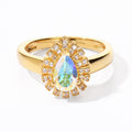 EVER TRUE Merkur mystischer Topas, Weißer Zirkon Ring Reine Bronze (Größe 17.00) ca. 1,16 ct