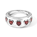 EVER TRUE Mosambik Granat Ring 316L Edelstahl (Größe 17.00) ca. 1,64 ct