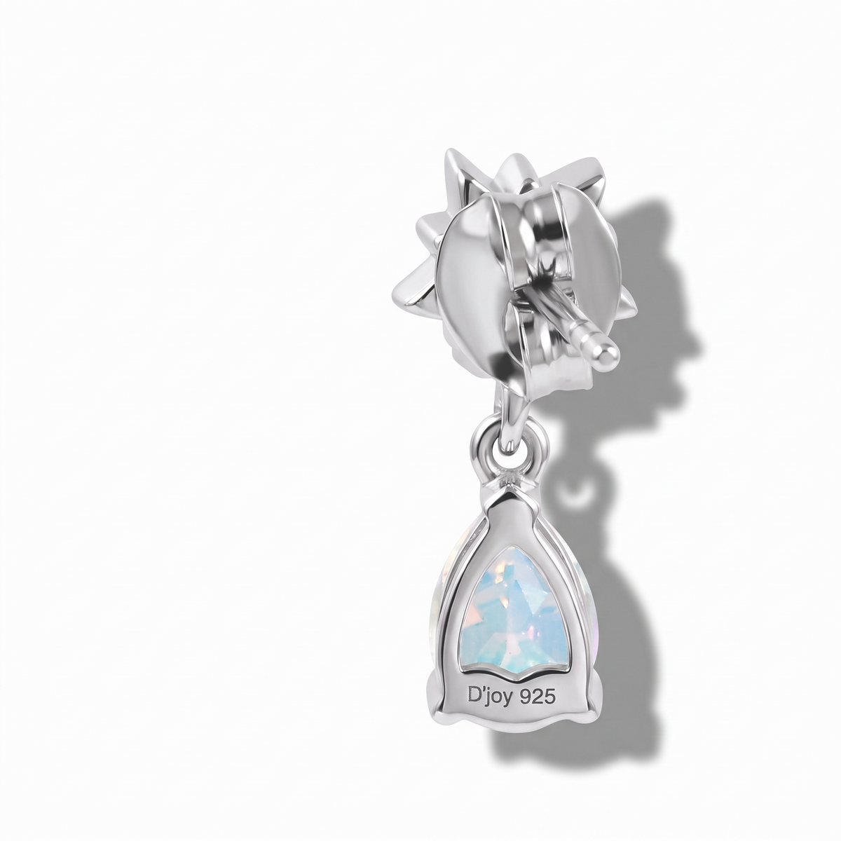 D'Joy Merkur mystischer Topas, Weißer Zirkon Ohrringe 925 Silber Rhodiniert ca. 1,78 ct.