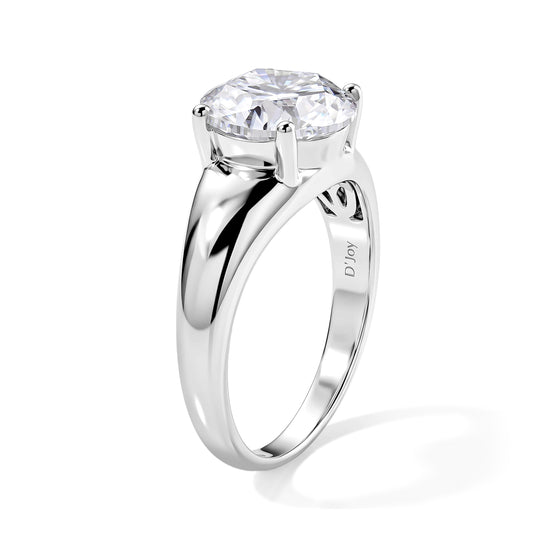 D'Joy Moissanit Ring 925 Silber Rhodiniert (Größe 16.00) ca. 3,60 ct
