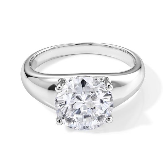 D'Joy Moissanit Ring 925 Silber Rhodiniert (Größe 17.00) ca. 3,59 ct
