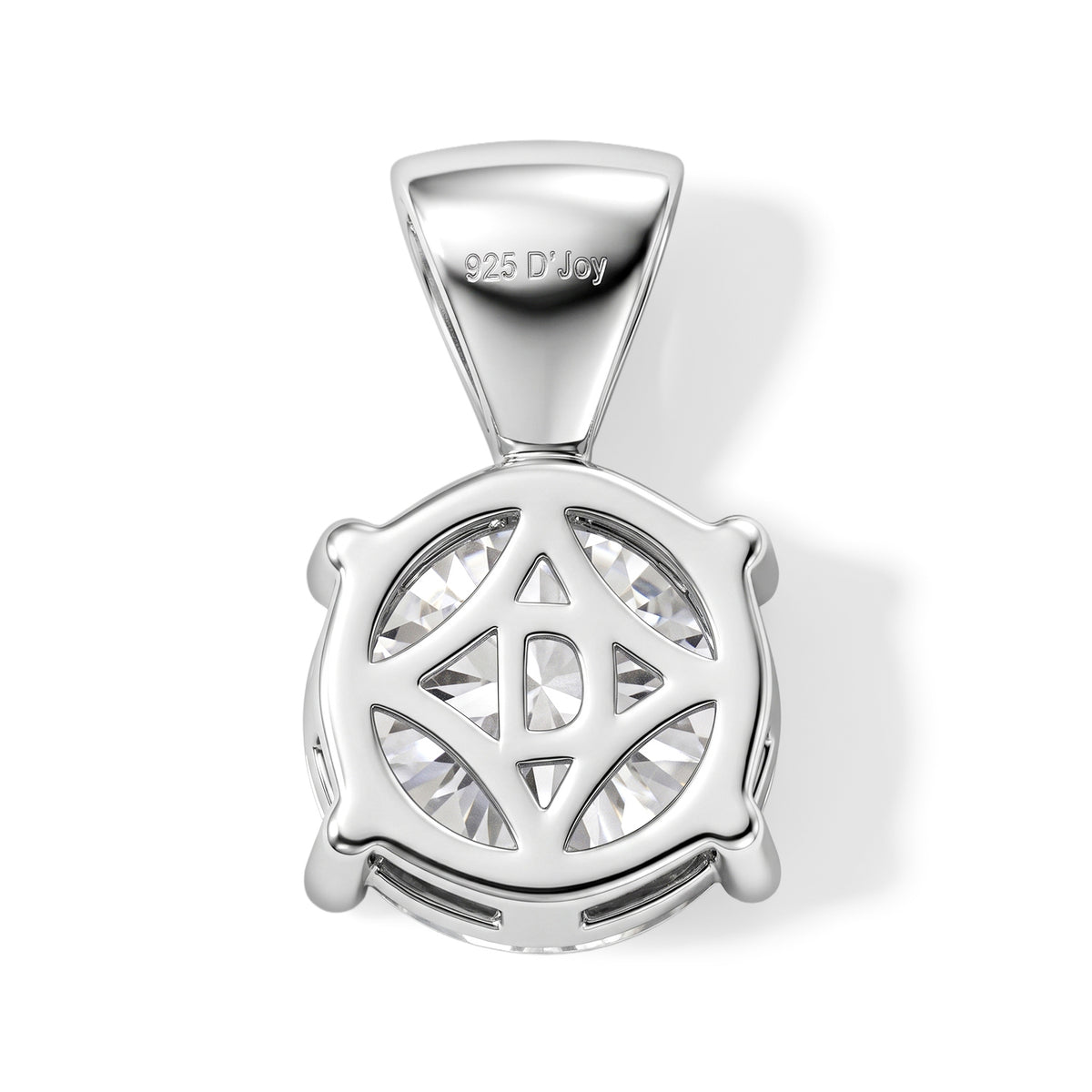 D'Joy Moissanit Anhänger 925 Silber Rhodiniert ca. 3,60 ct.