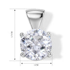 D'Joy Moissanit Anhänger 925 Silber Rhodiniert ca. 3,60 ct.