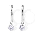 D'Joy Moissanit Ohrringe 925 Silber Rhodiniert ca. 1,93 ct.