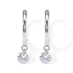 D'Joy Moissanit Ohrringe 925 Silber Rhodiniert ca. 1,93 ct.