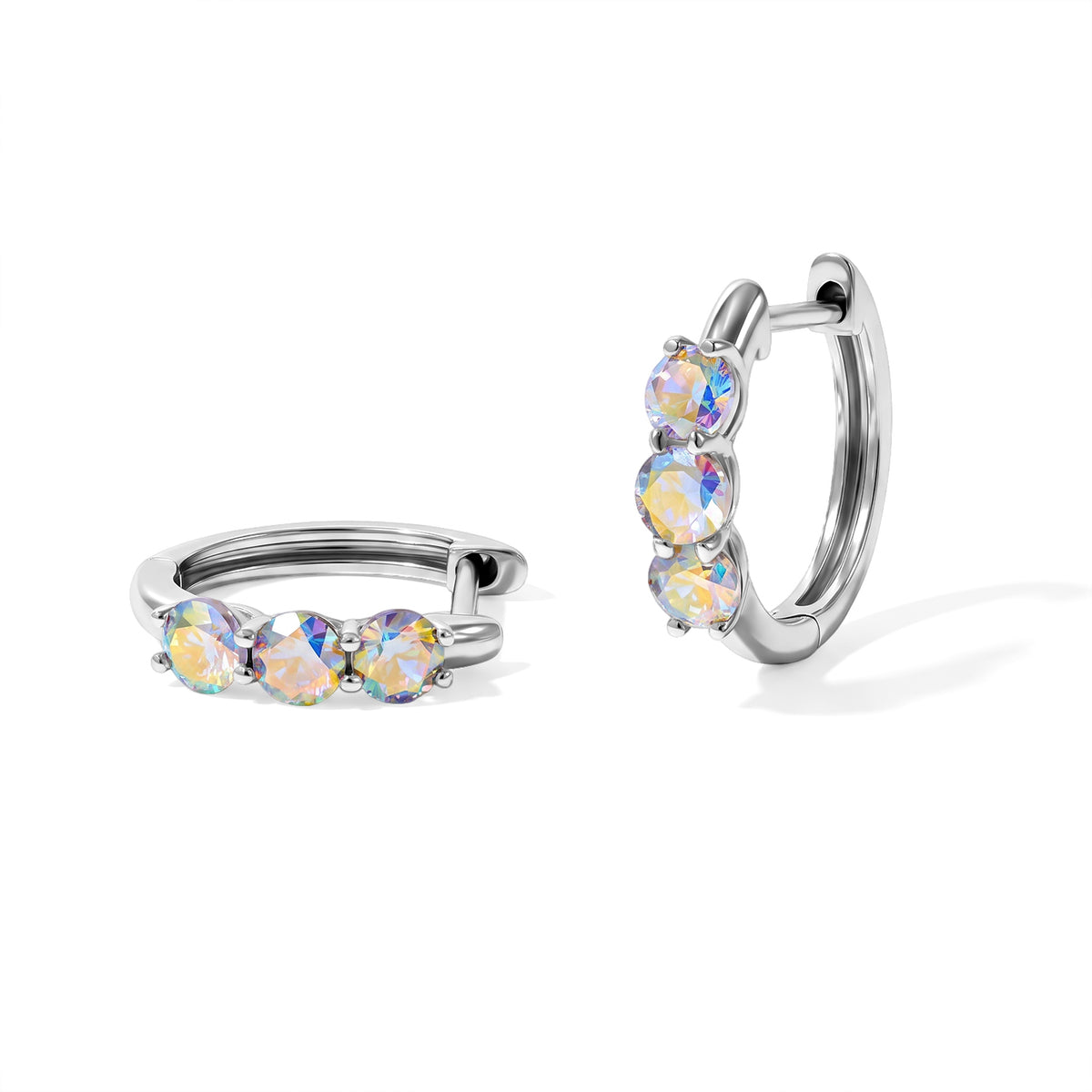D'Joy Merkur mystischer Topas Ohrringe 925 Silber Platiniert ca. 1,21 ct.
