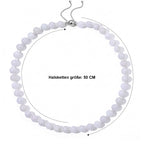 D'Joy 382,50 ct. natürliche weiße Jade 50+5cm Halskette, 925 Silber rhodiniert