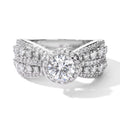 LUXURIANT DIAMOND - Lab Grown Diamant VS-EF Ring 925 Silber Rhodiniert (Größe 18.00) ca. 2.00 ct