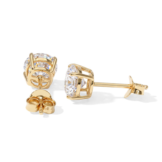 D'Joy GRA zertifiziert Moissanit Ohrringe 925 Silber Rhodiniert ca. 2.00 ct