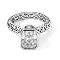 D'Joy Moissanit Ring 925 Silber Rhodiniert (Größe 17.00) ca. 3,57 ct