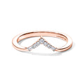 LUXURIANT DIAMOND - Lab Grown Diamant SI Ring 925 Silber 750 Roségold vermeil (Größe 17.00) ca. 0,06 ct