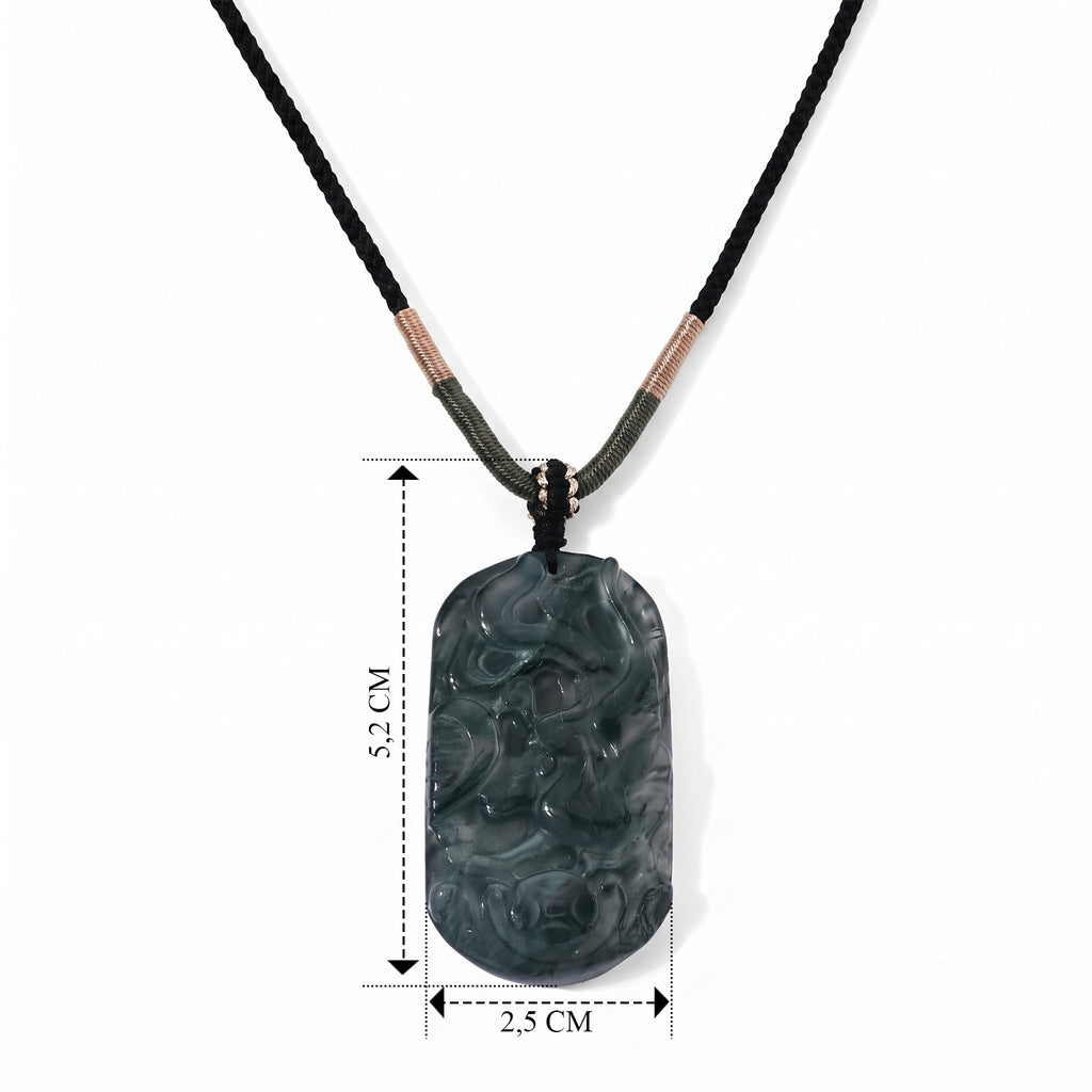 Moosachat Phönix Halskette Flexibles cm ca. 65.00 ct