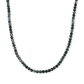 Moosachat Halskette ca. 45 cm 316L Edelstahl ca. 90,00 ct.