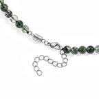 Moosachat Halskette ca. 45 cm 316L Edelstahl ca. 90,00 ct.