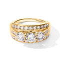 LUXURIANT DIAMOND - Lab Grown Diamant SI-GH Ring 925 Silber 750 Gelbgold vermeil (Größe 18.00) ca. 3,00 ct