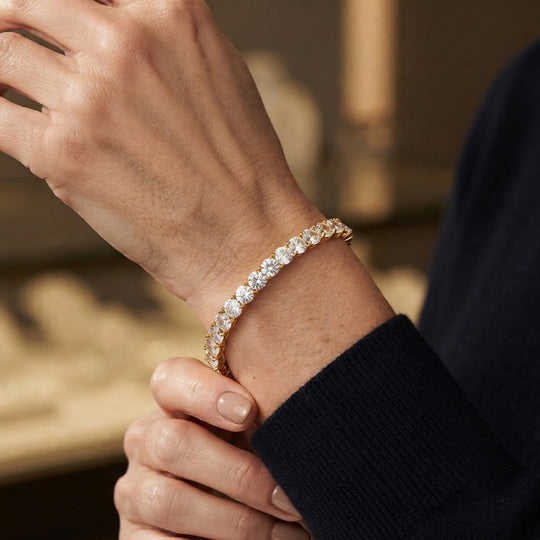 D'Joy Moissanit Armband ca. 20 cm 925 Silber Rhodiniert ca. 17.10 ct