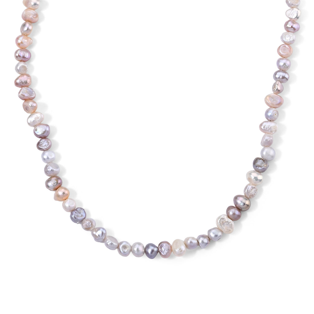 Mehrfarbige Süßwasser Perle Halskette (4-5 Werktage Lieferzeit) ca. 45 cm 316L Edelstahl