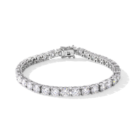 D'Joy Moissanit Armband ca. 20 cm 925 Silber Rhodiniert ca. 17.10 ct
