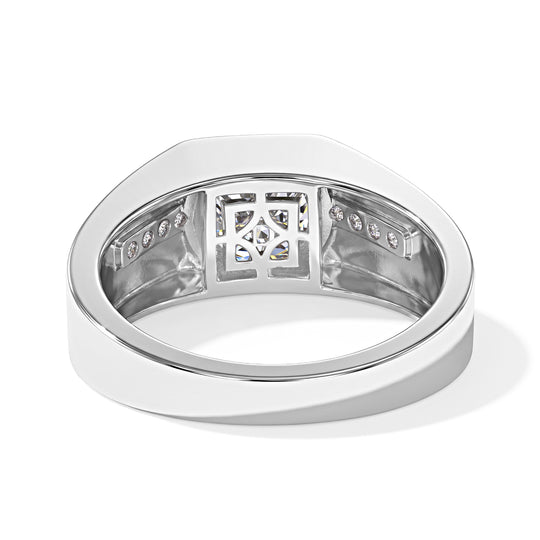 D'Joy Moissanit Ring 925 Silber Rhodiniert (Größe 17.00) ca. 2,13 ct