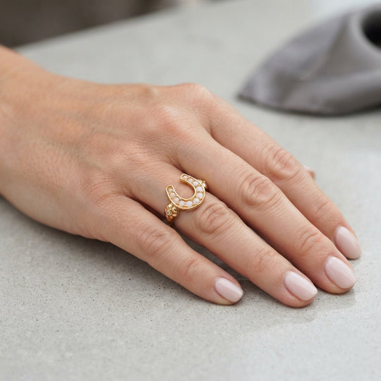 GP Trionfo Glücksbringer Kollektion D'Joy AA Natürlicher, äthiopischer Welo Opal Ring 925 Silber 750 Vergoldet (Größe 19.00) ca. 0.73 ct