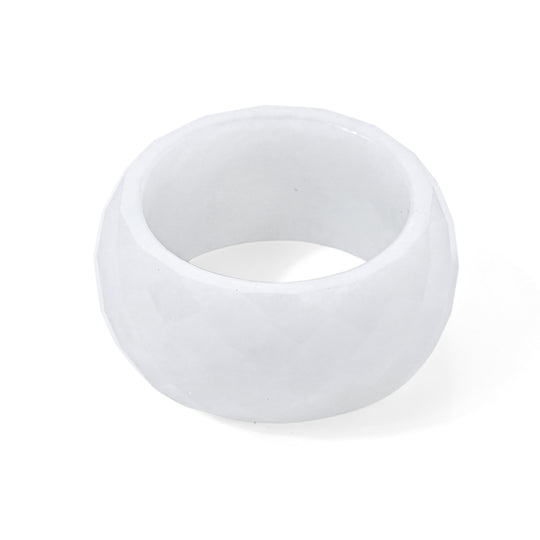 EXTREM SELTEN Natürliche Weiße Jadeit Jade Ring (Größe 18.00)  ca. 30.00 ct