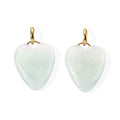 EXTREM SELTEN Natürliche Weiße Jadeit Jade Ohrringe 925 Silber Vergoldet ca. 45.00 ct