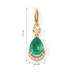 EVER TRUE Smaragd-Quarz Triplette, Weißer Zirkon Ohrringe Reine Bronze ca. 4.37 ct