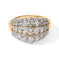 LUXURIANT DIAMOND - Lab Grown Diamant SI-GH Ring 925 Silber 750 Gelbgold vermeil (Größe 18.00) ca. 1,95 ct