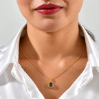 D'Joy Schwarzer Moissanit Anhänger 925 Silber 750 Vergoldet ca. 1,79 ct.