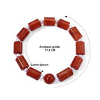 Rote Jade, Chinesische Akoya-Perle (5-6mm) Armband 18 cm (4-5 Werktage Lieferzeit) 120.01 ct