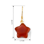 D'Joy Rote Jade Ohrringe 925 Silber Vergoldet (10-15 Werktage Lieferzeit) ca. 10,00 ct.