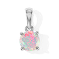 AA Natürlicher, äthiopischer Welo Opal Anhänger 925 Silber Platiniert (10-15 Werktage Lieferzeit) ca. 0.51 ct