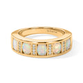 EVER TRUE AA Natürlicher, äthiopischer Welo Opal, Weißer Zirkon Ring Reine Bronze (Größe 17.00) ca. 1,12 ct