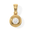 D'Joy Moissanit Anhänger 925 Silber 750 Vergoldet ca. 0.32 ct