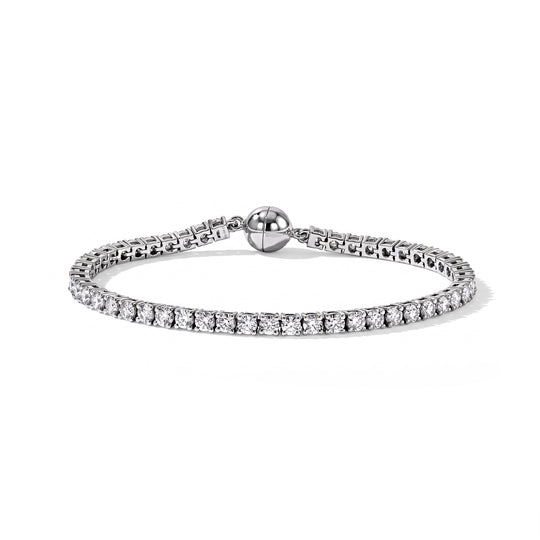 D'Joy Moissanit Armband ca. 18 cm 925 Silber Platiniert ca. 5,44 ct.