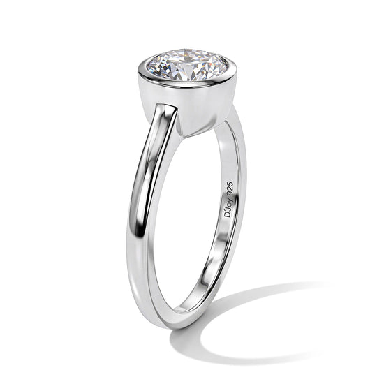 D'Joy Moissanit Ring 925 Silber Platiniert (Größe 16.00) ca. 1,28 ct