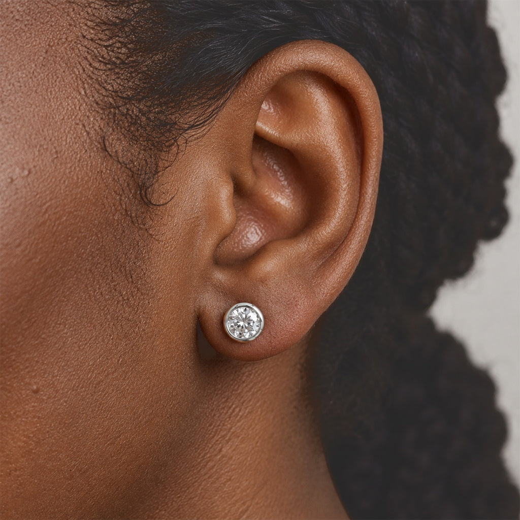 D'Joy Moissanit Ohrringe 925 Silber Platiniert ca. 2.09 ct