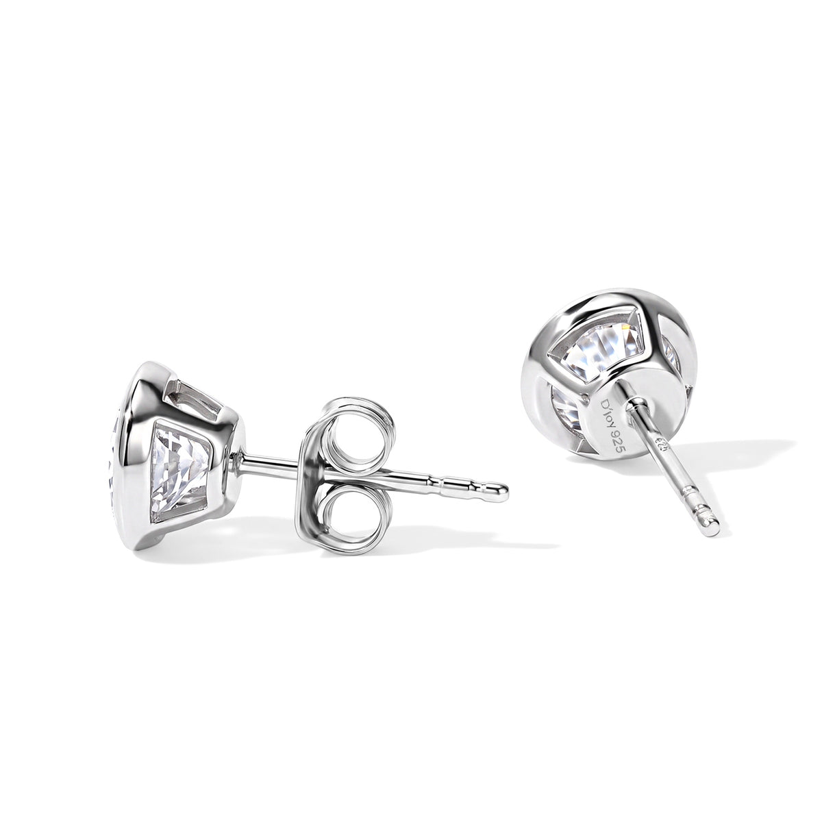 D'Joy Moissanit Ohrringe 925 Silber Platiniert ca. 2.09 ct