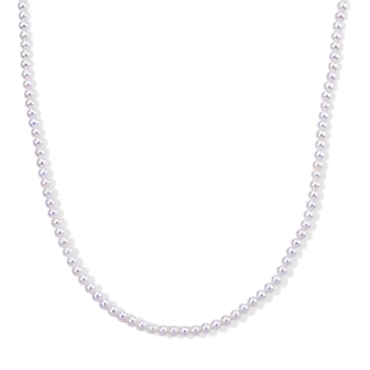 D'Joy Zhuji Akoya-Perle (5-5.5 mm) Halskette ca. 50 cm 925 Silber Vergoldet
