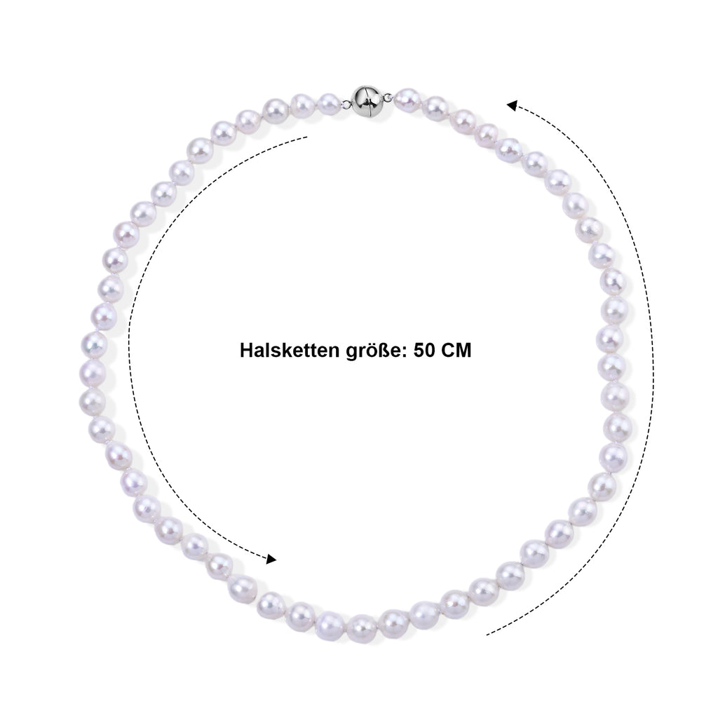 Zhu Ji Perle Halskette ca. 50 cm 316L Edelstahl