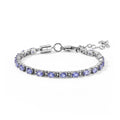 EVER TRUE Tansanit Armband ca. 19 cm + Extender 316L Edelstahl ca. 3,55 ct.