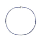 D'Joy Tansanit Halskette (10-15 Werktage Lieferzeit) ca. 45 cm 925 Silber Rhodiniert ca. 20,50 ct.